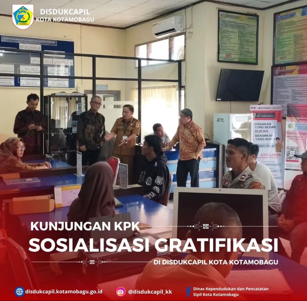 PERIHAL GRATIFIKASI, KPK mengunjungi Disdukcapil KK