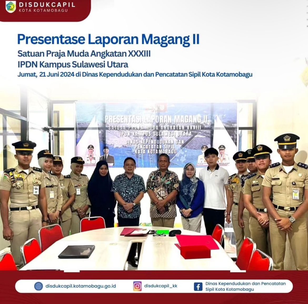 LAPORKAN HASIL MAGANG, Praja IPDN dipuji Kadis Roi